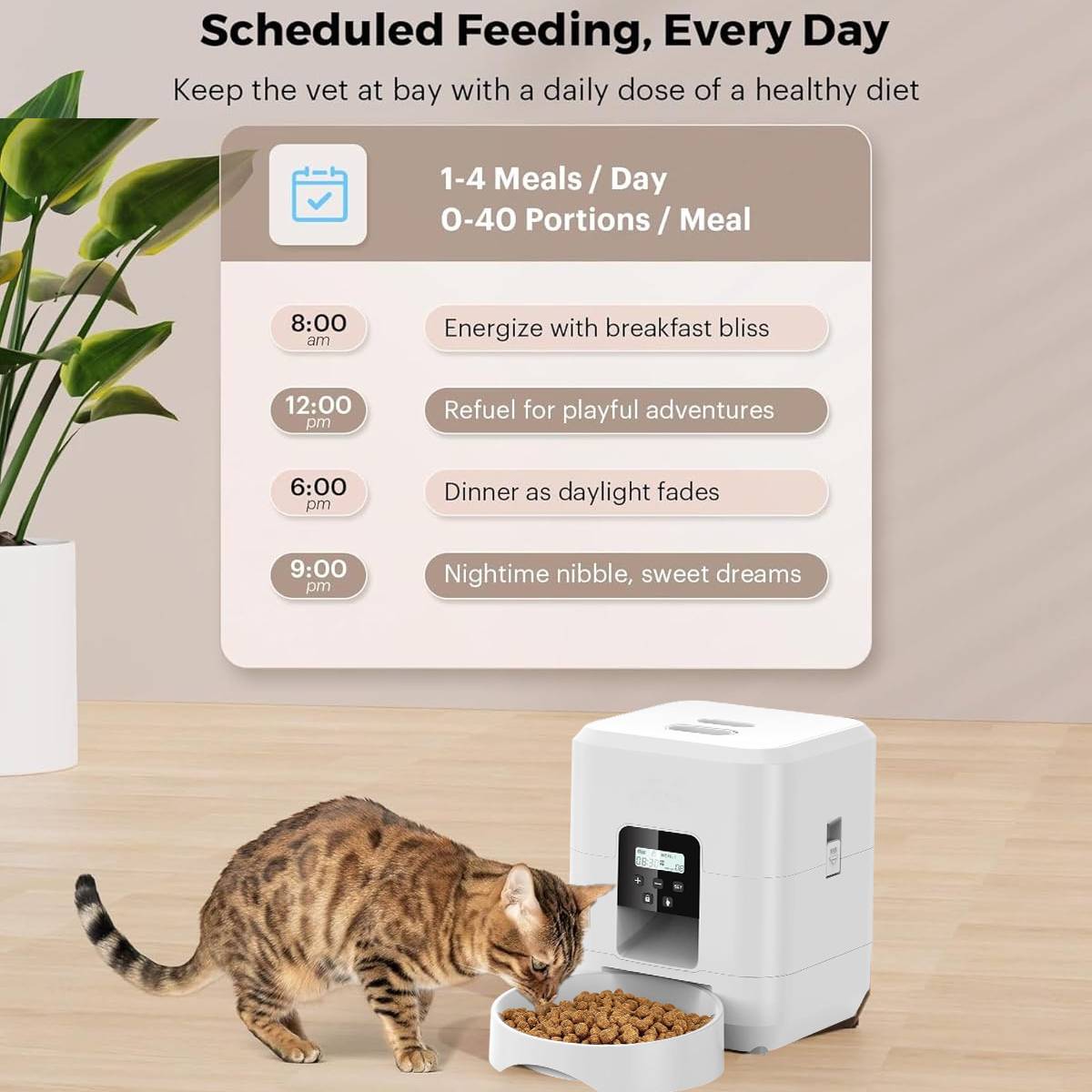 Smart Pet Feeder 2L Automatic Cat And Dog Food Dispenser