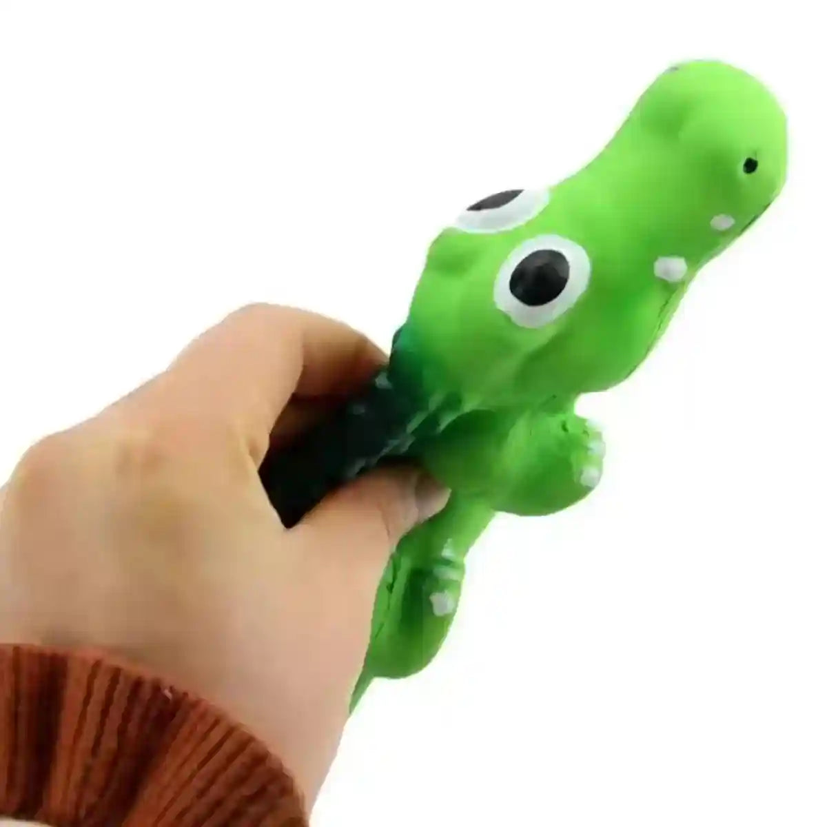 Latex Crocodile Dog Toy Interactive Squeaky Chew Toy for Dogs