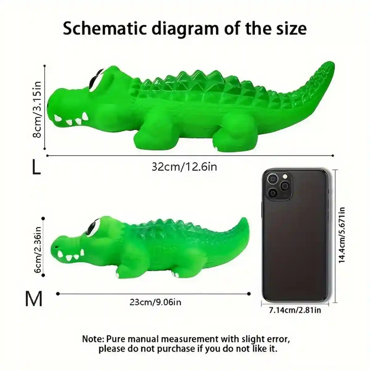 Latex Crocodile Dog Toy Interactive Squeaky Chew Toy for Dogs