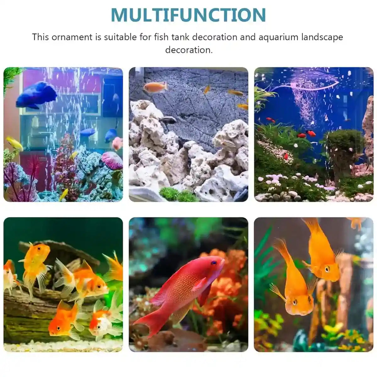 Spaceship Aquarium Decoration Resin Fish Tank Ornament