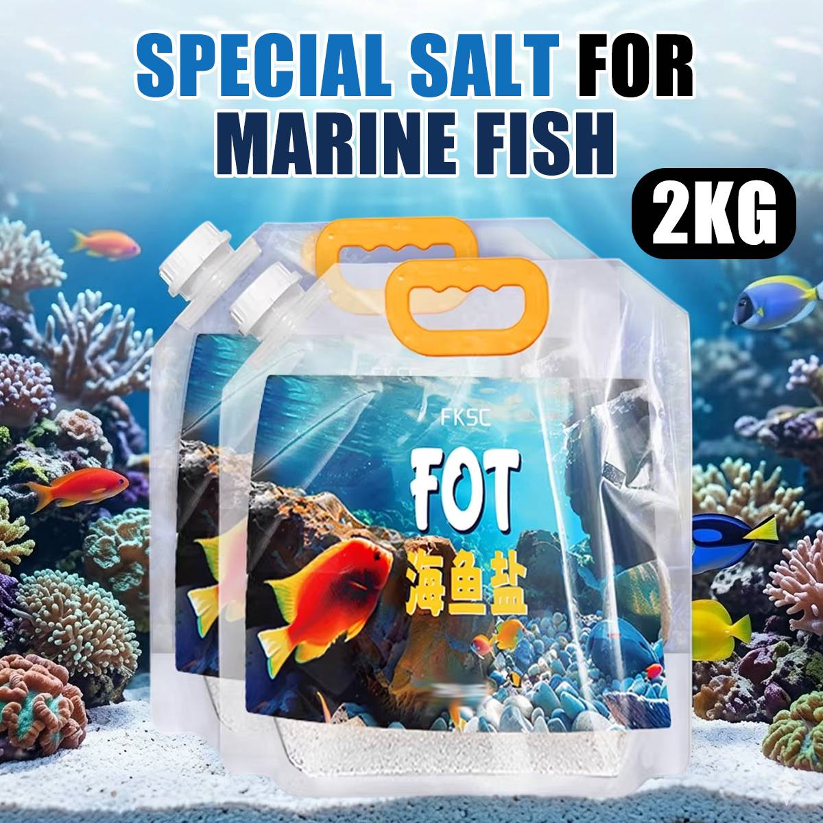 Marine Sea Salt 2KG - Clownfish & Reef Aquarium Salt Mix