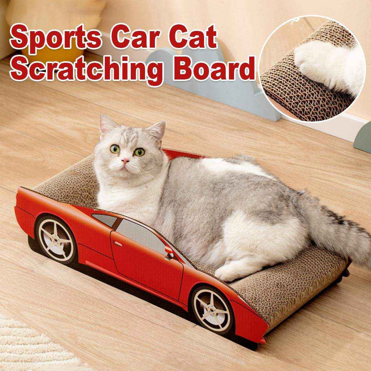 Sports Car Cat Scratching Board Durable & Fun Claw Scratcher