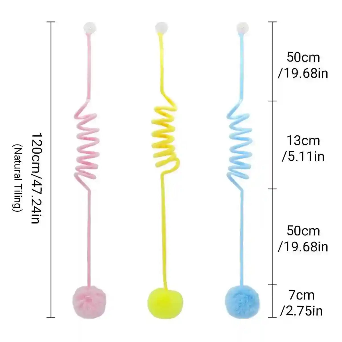 3pcs Interactive Spring Cat Toy Set