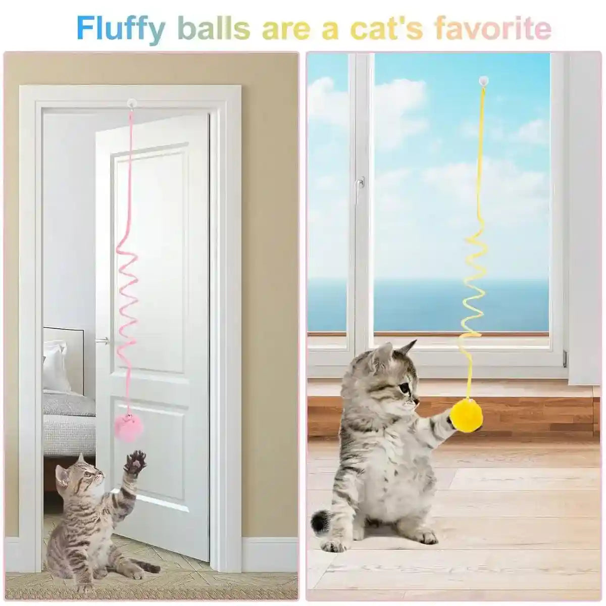3pcs Interactive Spring Cat Toy Set