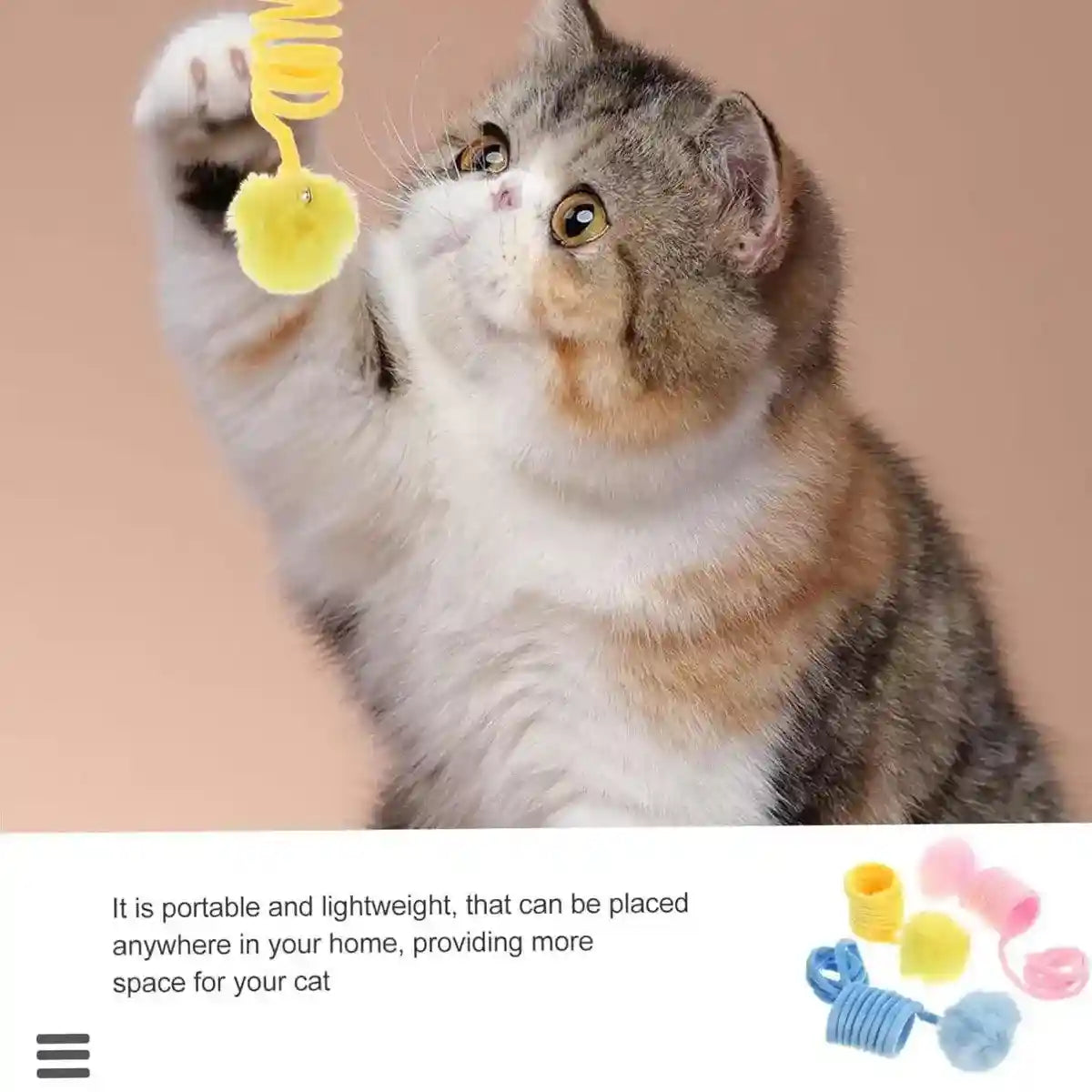 3pcs Interactive Spring Cat Toy Set