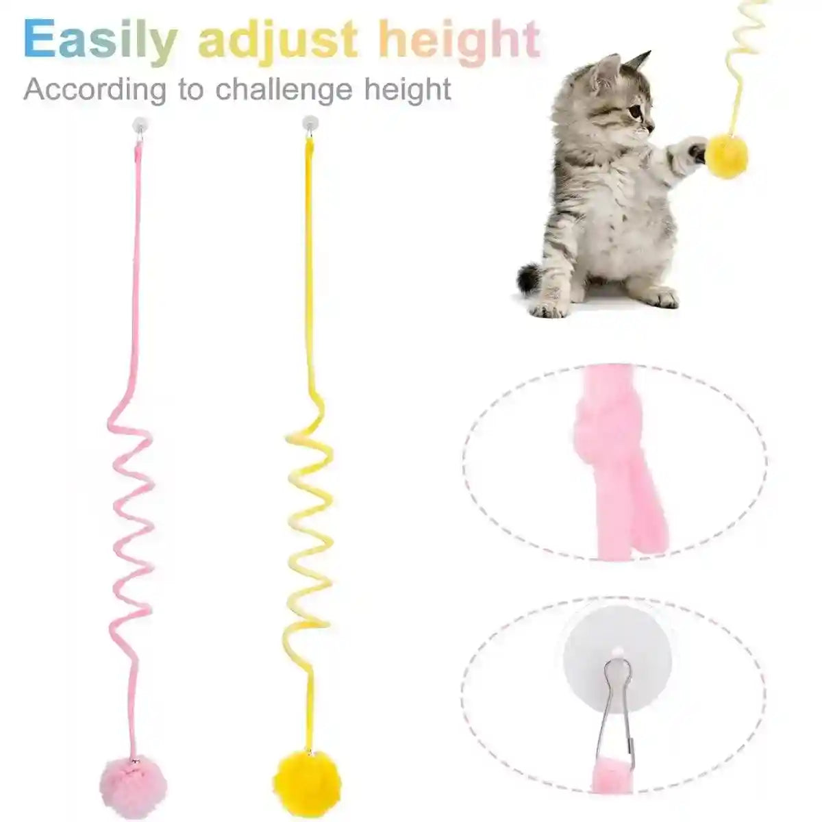 3pcs Interactive Spring Cat Toy Set