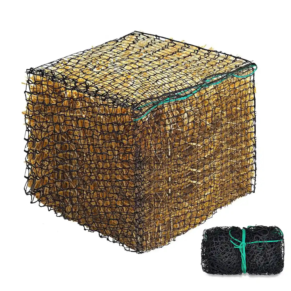 Round Hay Bag 4×4×4FT Large Slow Feeder for Horses Cattle & Livestock