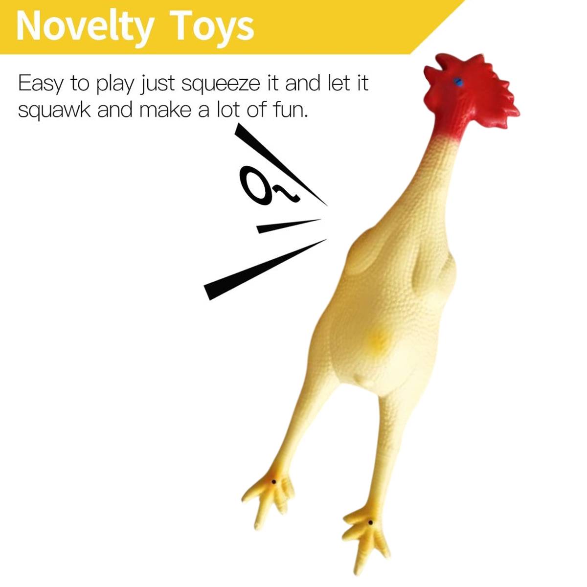 Squeaky Chicken Dog Toy Rubber Chew Toy