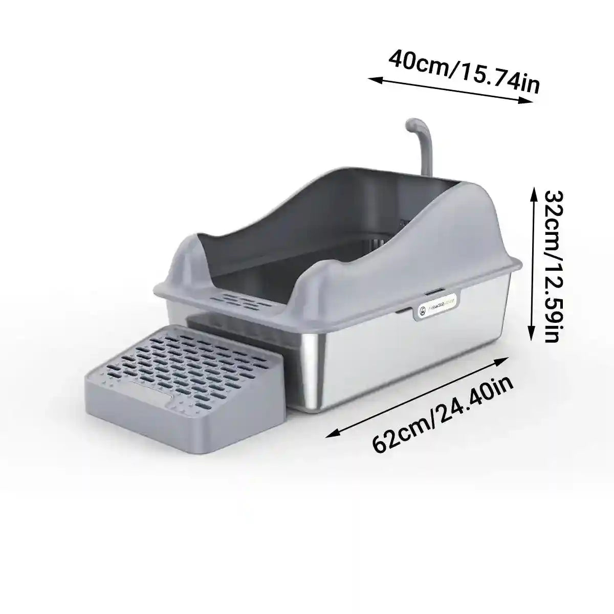 Stainless Steel Large Cat Litter Box Durable & Easy to Clean Design