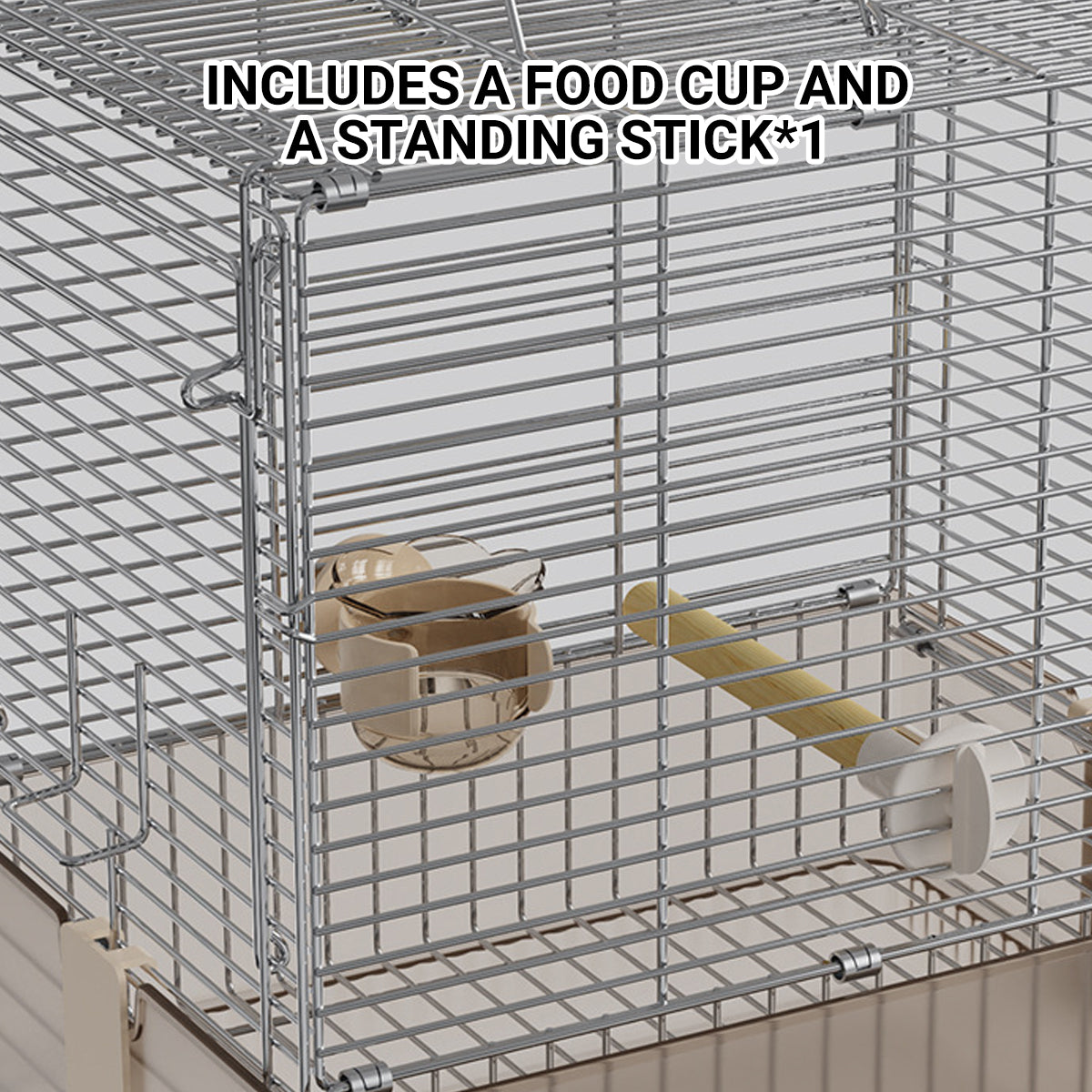 Stainless Steel Foldable Bird Cage With Handle