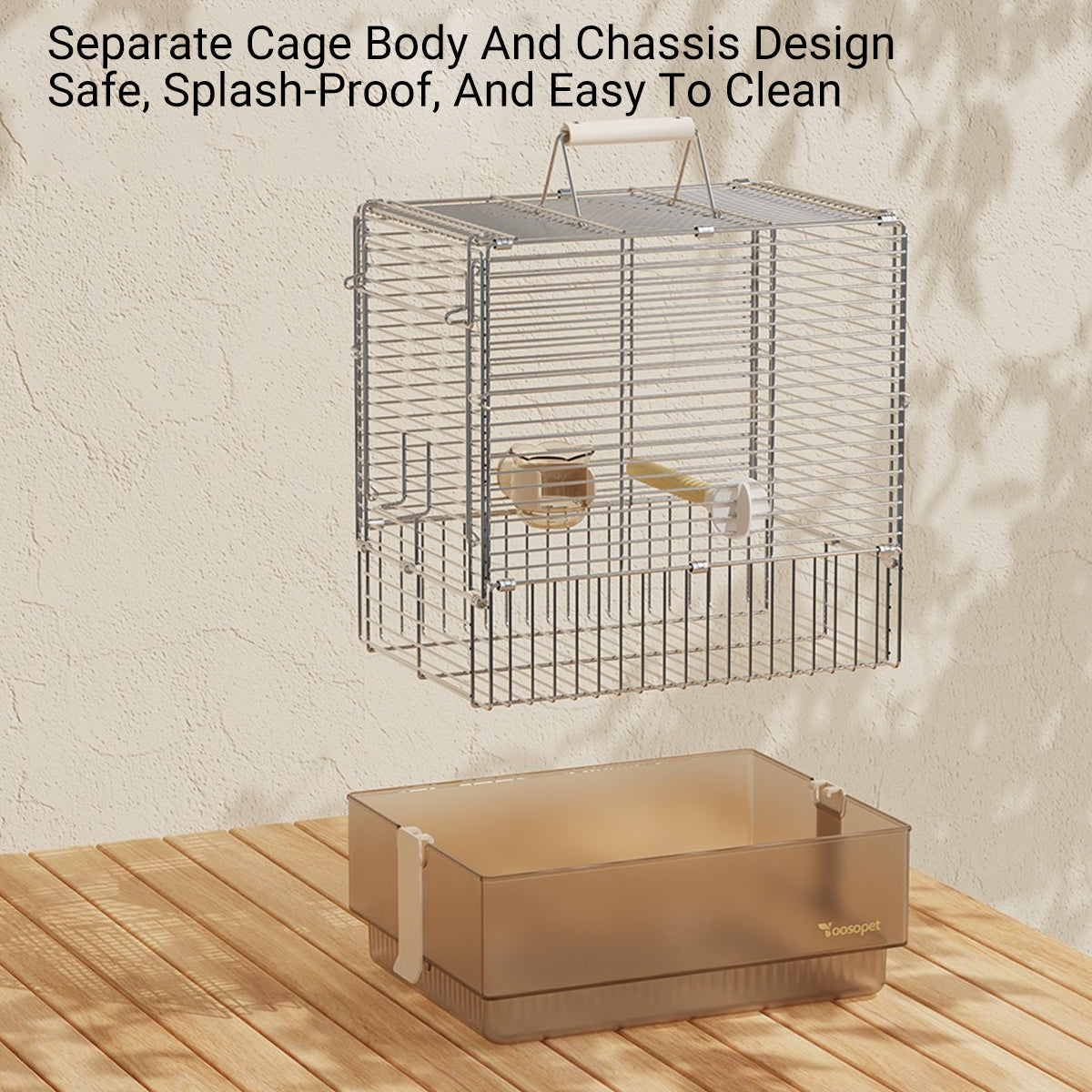 Stainless Steel Foldable Bird Cage With Handle