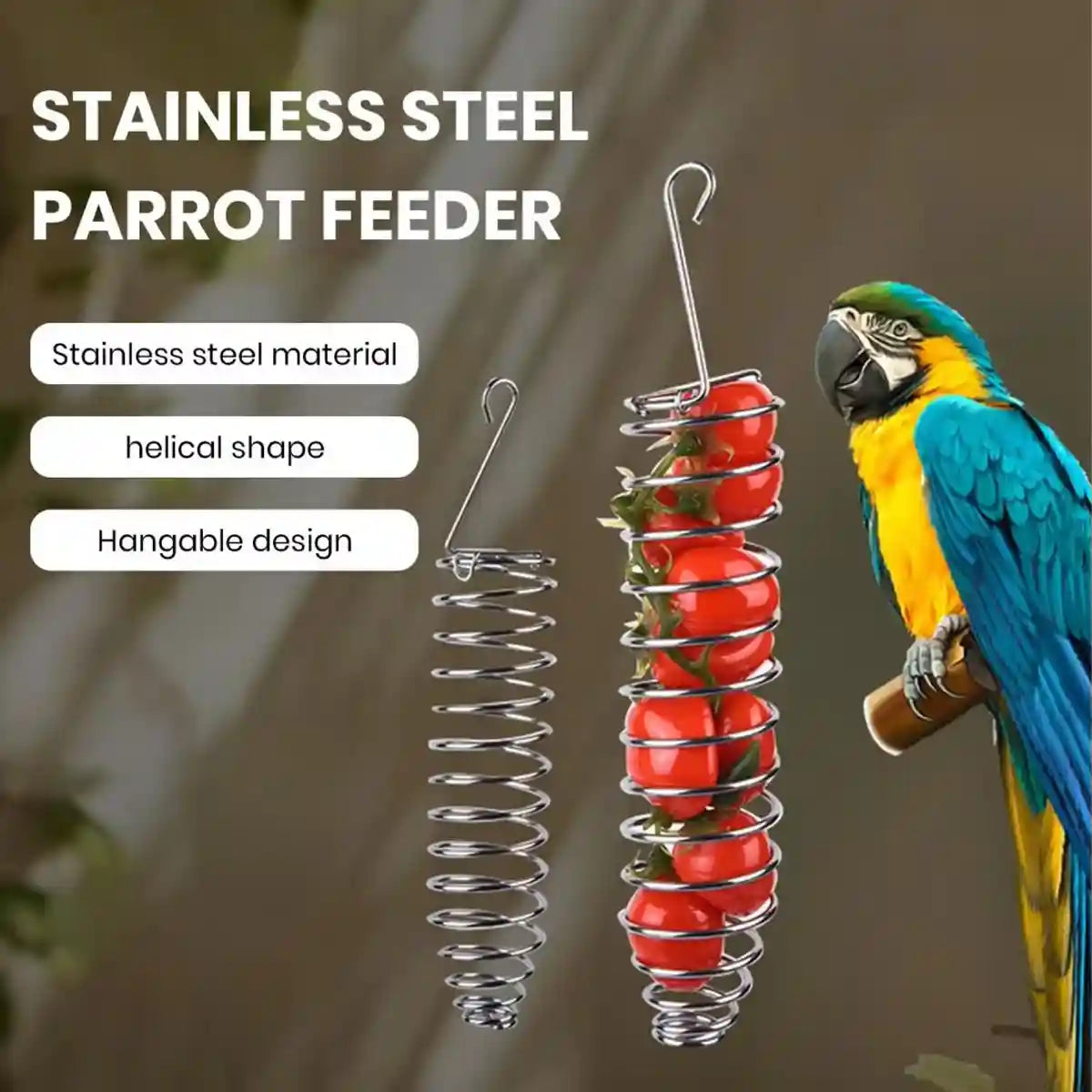 Stainless Steel Spiral Bird Feeder