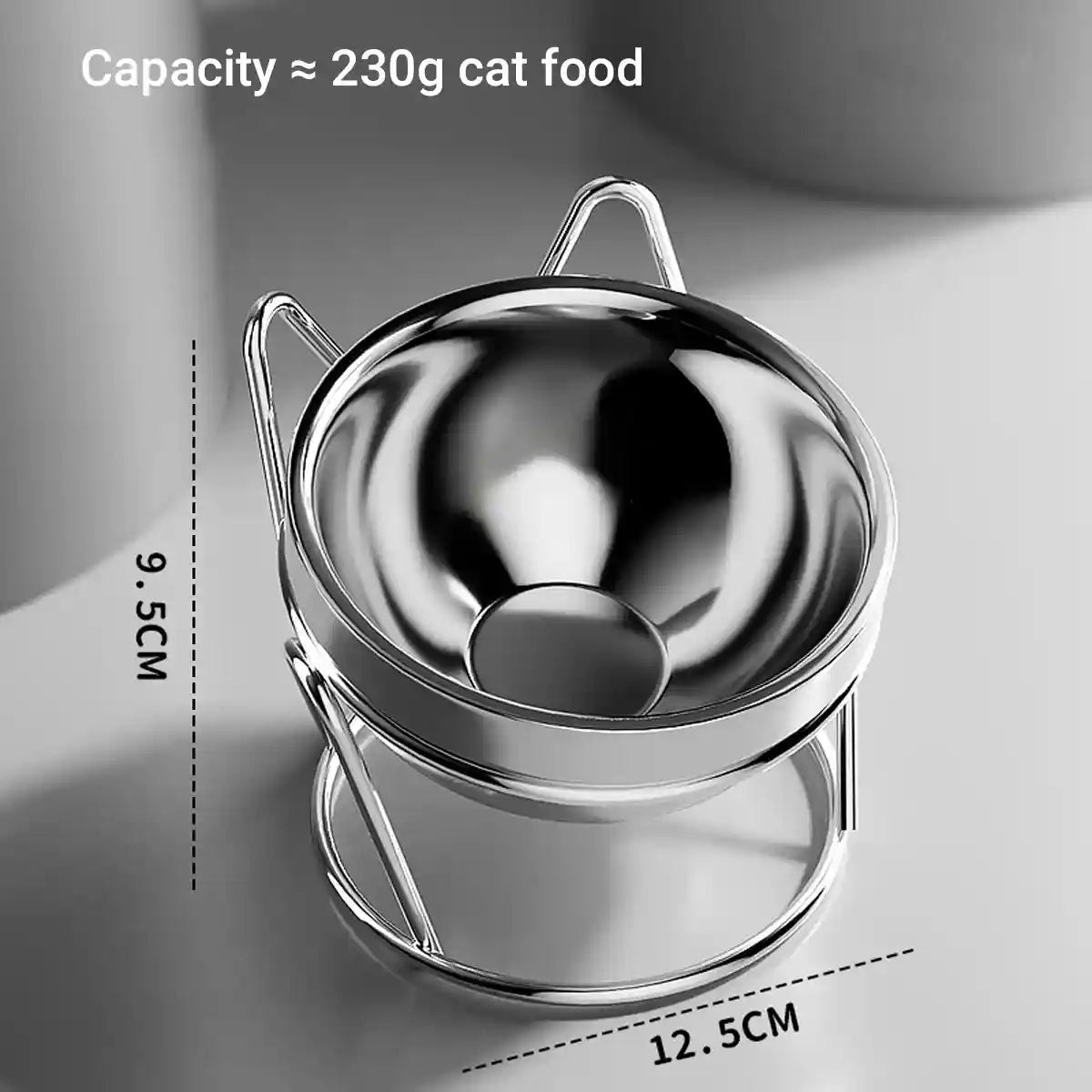 Elevated Stainless Steel Cat Bowl