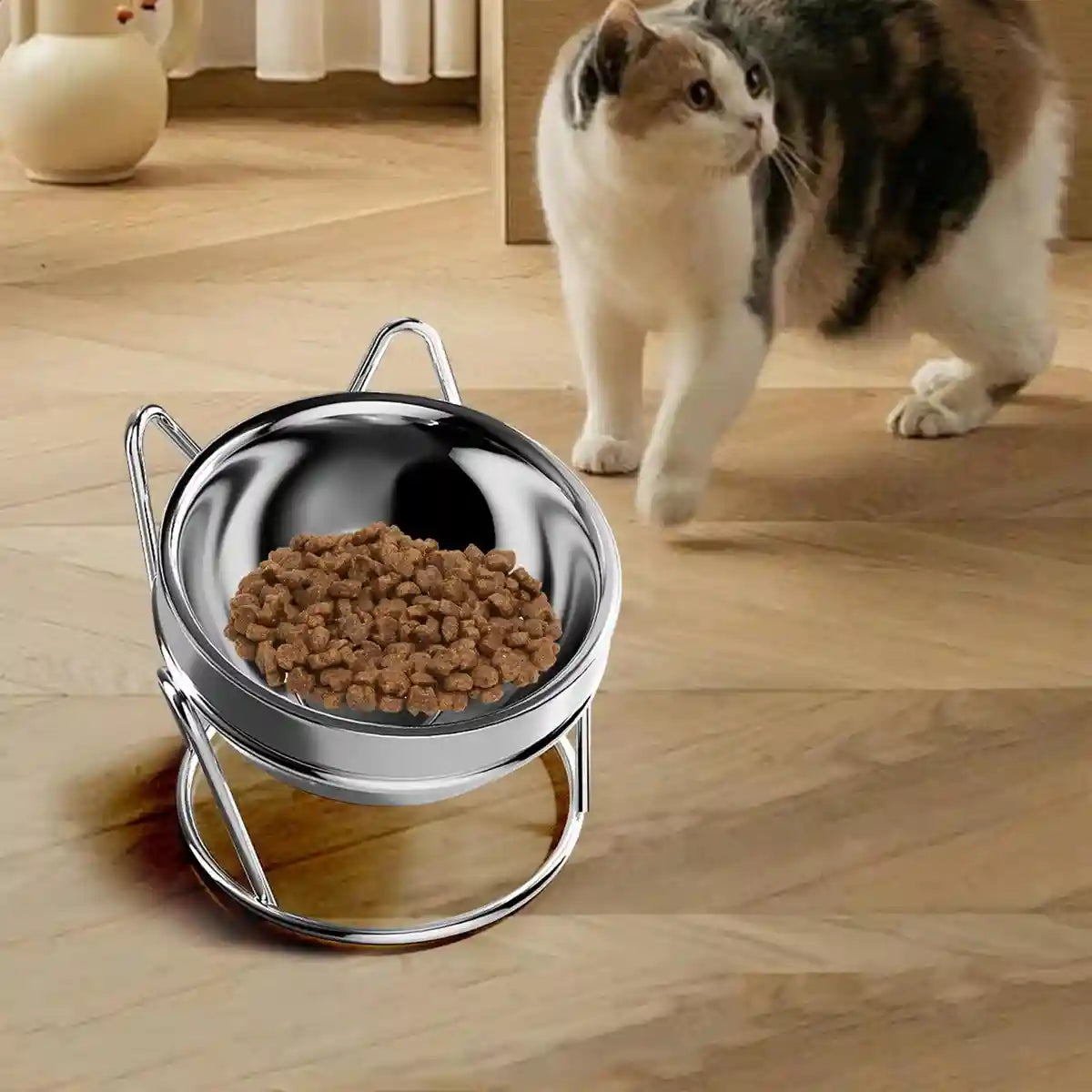 Elevated Stainless Steel Cat Bowl