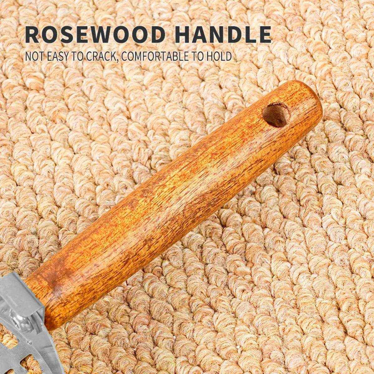 Stainless Steel Cat Litter Scoop with Wooden Handle