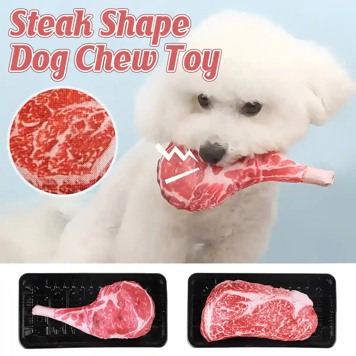 Steak Dog Chew Toy