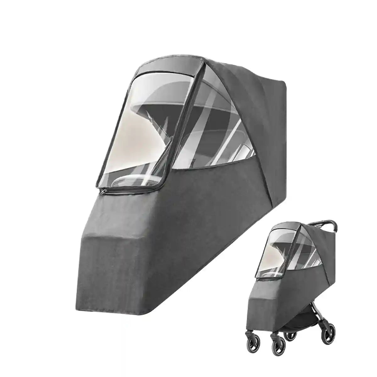 Pet Stroller Rain Cover with 270° View and Front Access Door