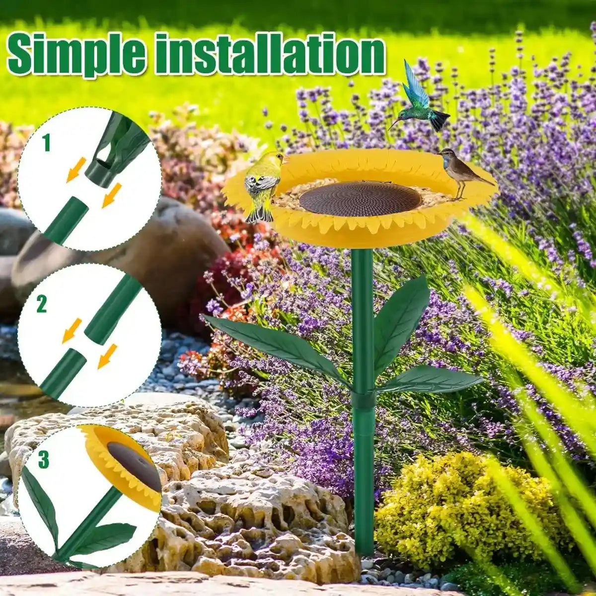 Sunflower Bird Feeder Outdoor Hanging Wild Bird Feeding Station