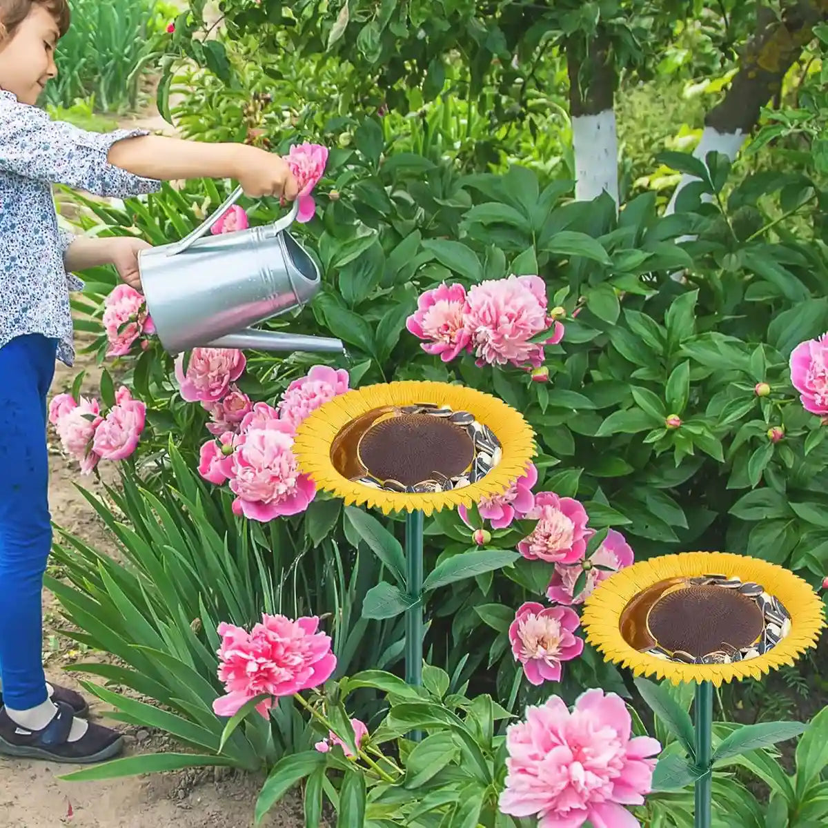 Sunflower Bird Feeder Outdoor Hanging Wild Bird Feeding Station