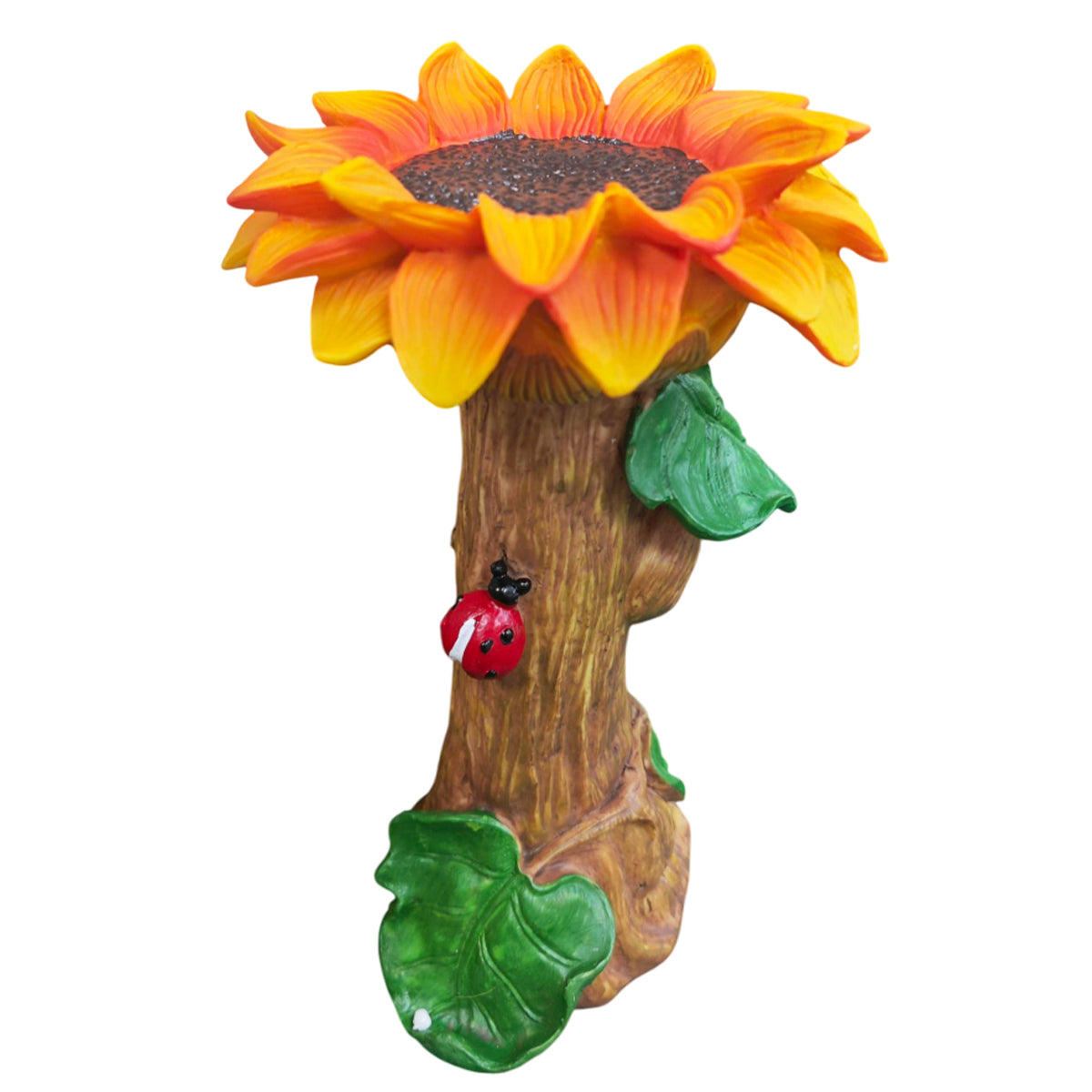 Resin Gardening Ornaments Sunflower Bird Drinker Sunflower Crafts Ornaments