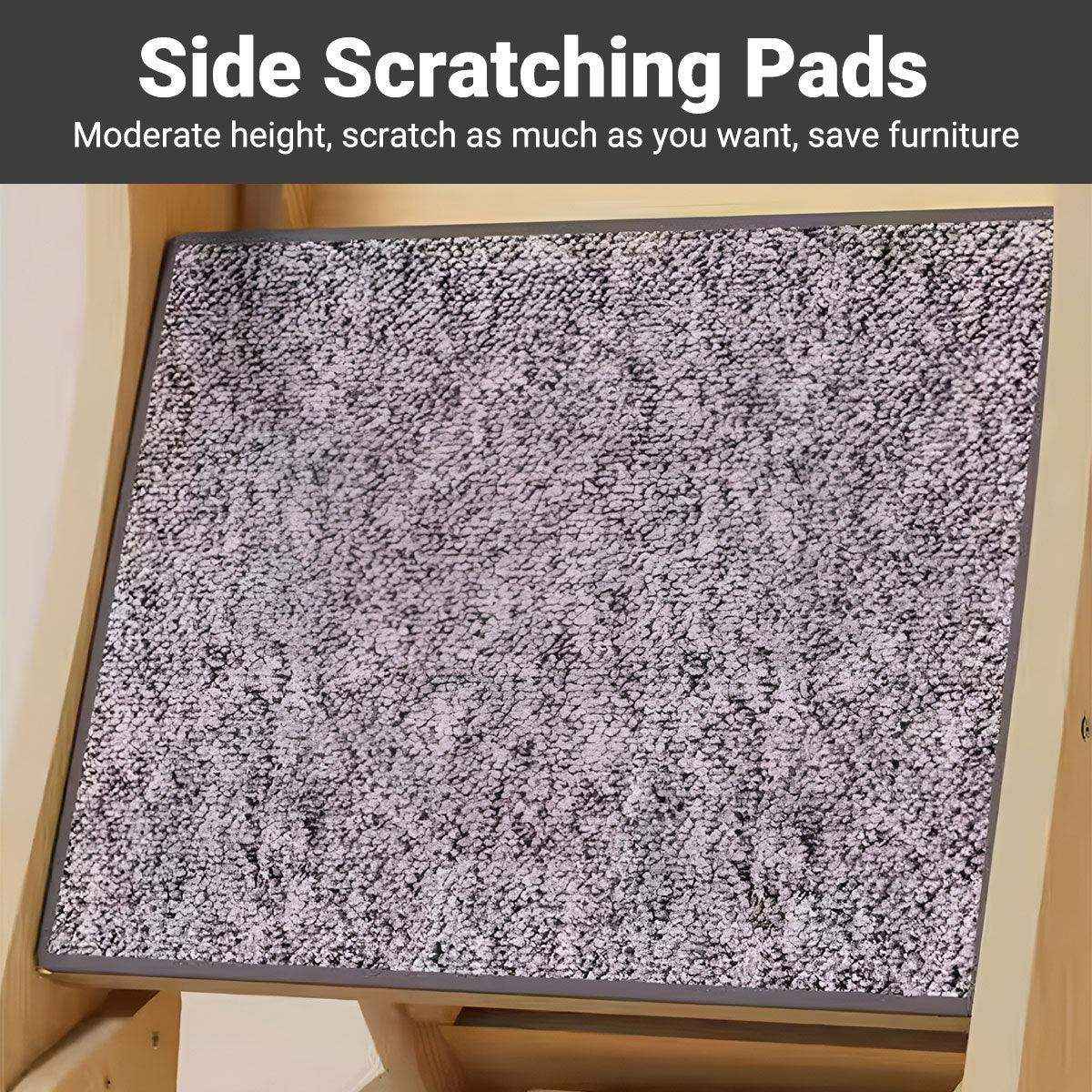 Spacious Wooden Cat Treadmill with Scratch Pad & Quiet Rollers