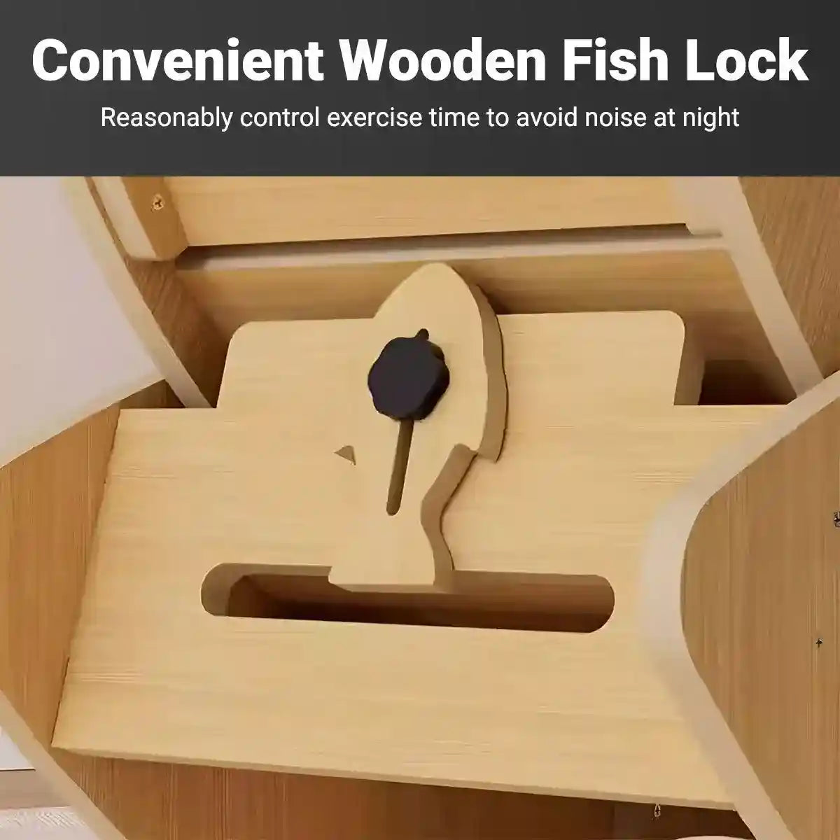 Spacious Wooden Cat Treadmill with Scratch Pad & Quiet Rollers