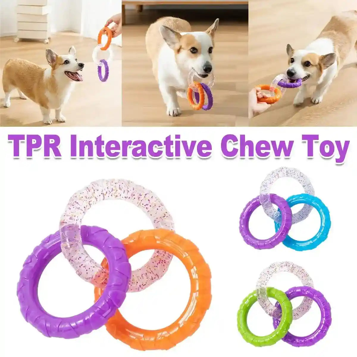 Durable TPR Interactive Dog Chew Toy Fun & Safe for Dogs