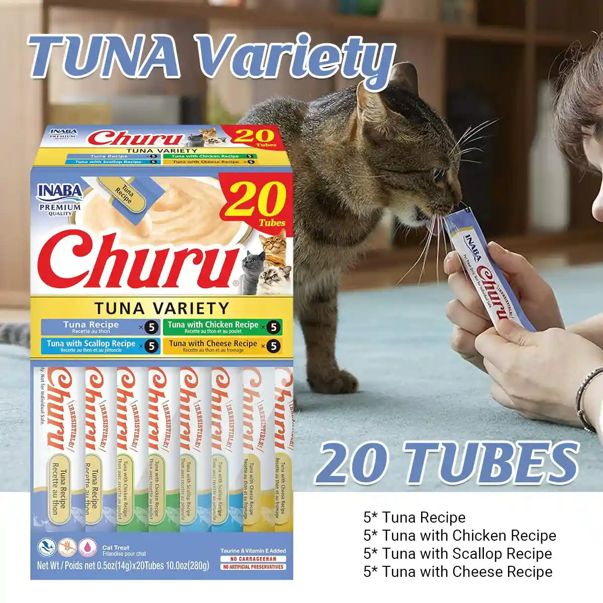 INABA Churu Tuna Variety Box Cat Treats 20*14g