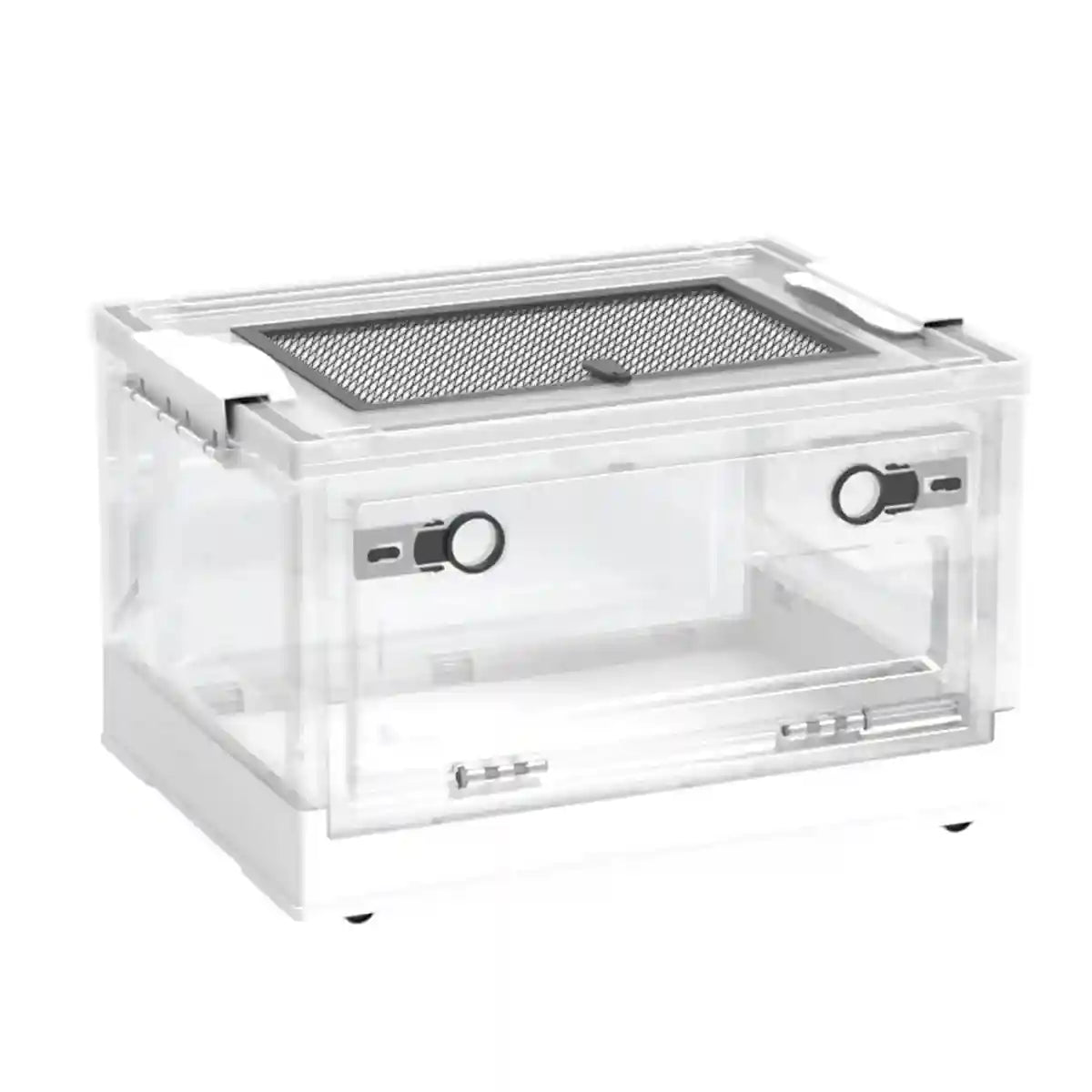 Foldable Transparent Small Pet Breeding Box with Mesh Lid