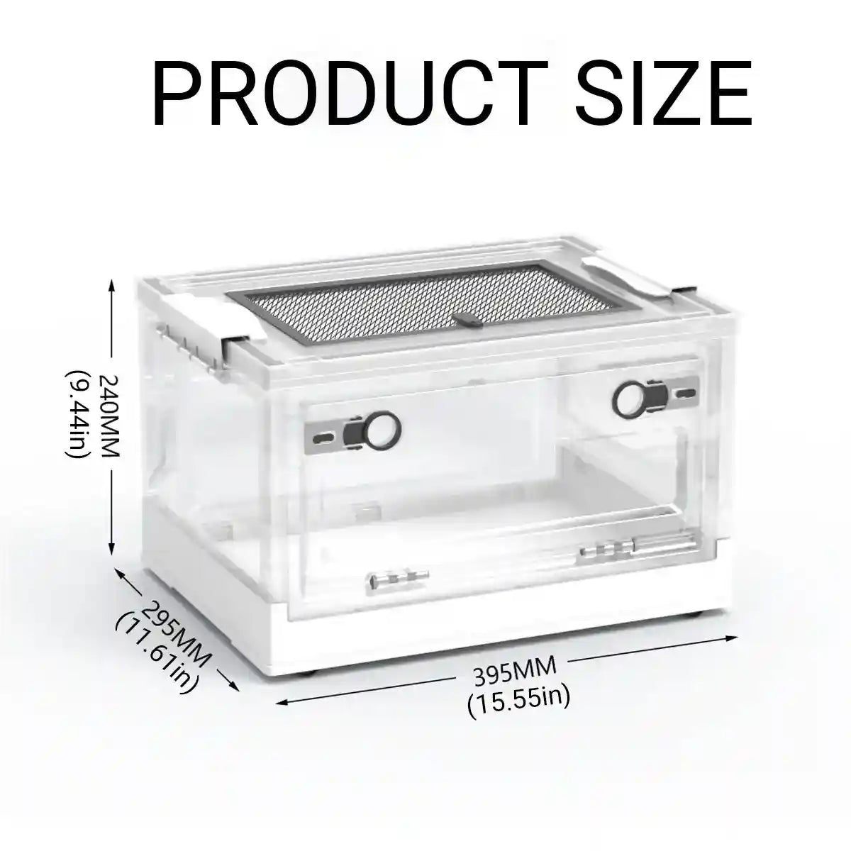Foldable Transparent Small Pet Breeding Box with Mesh Lid