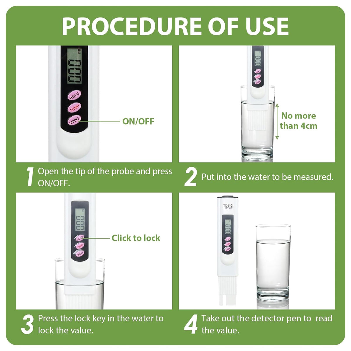 Fish Tank TDS Water Quality Testing Pen Water Quality Testing Pen