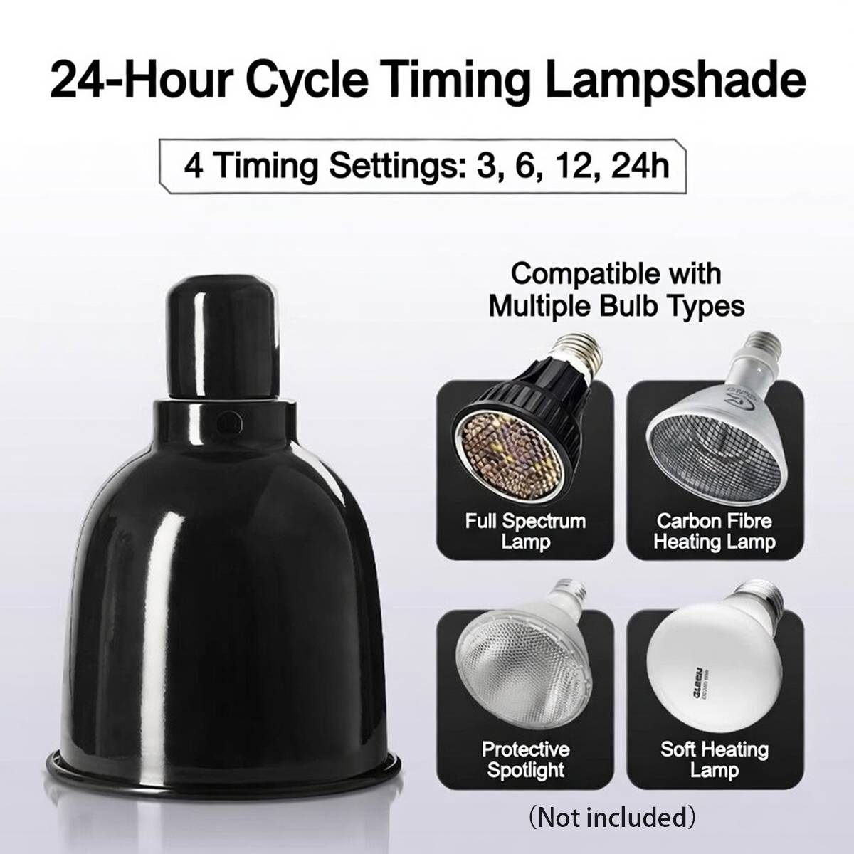 Reptile Lamp Shade Timer - Cleen Turtle Drying Backlight (A/B/C)