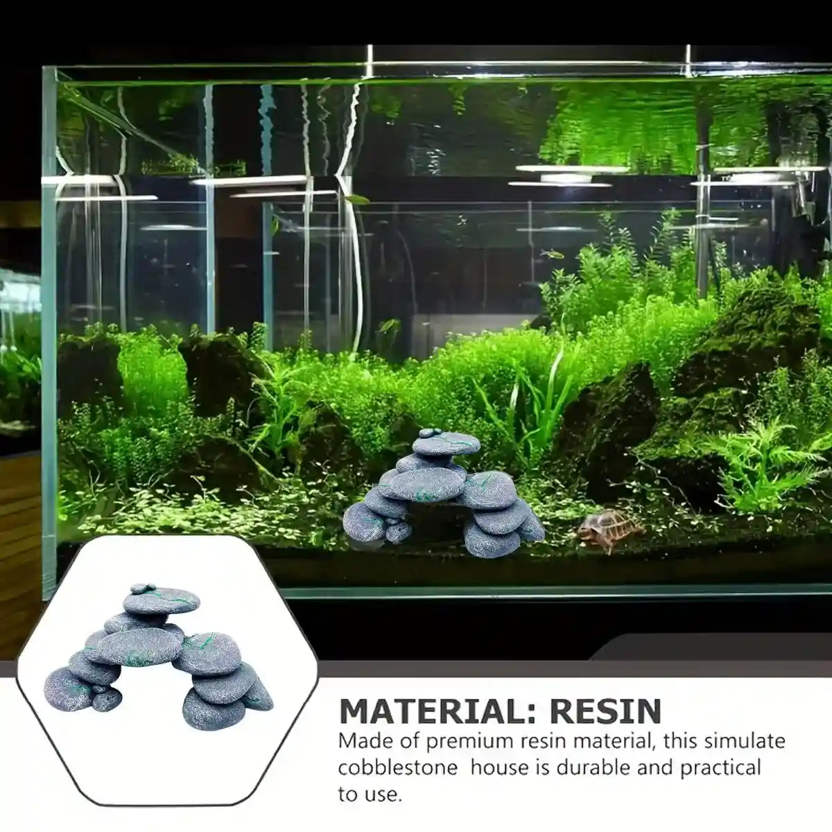 Turtle Basking Platform Aquarium Climbing Rock Decoration