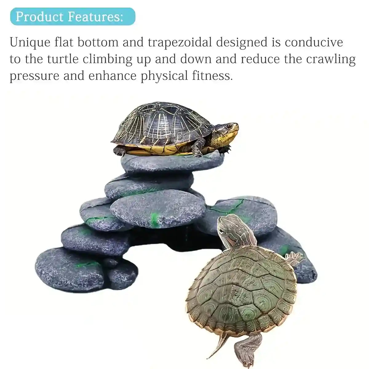 Turtle Basking Platform Aquarium Climbing Rock Decoration