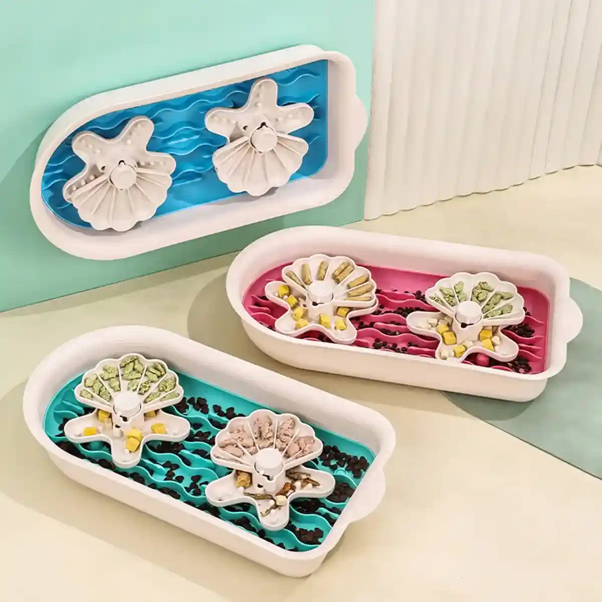 Interactive Rotating Puzzle Slow Feeder Bowl for Small & Medium Dogs