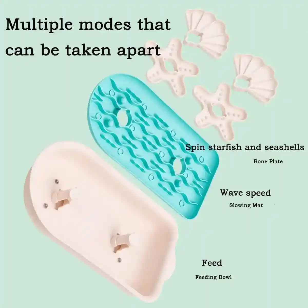 Interactive Rotating Puzzle Slow Feeder Bowl for Small & Medium Dogs