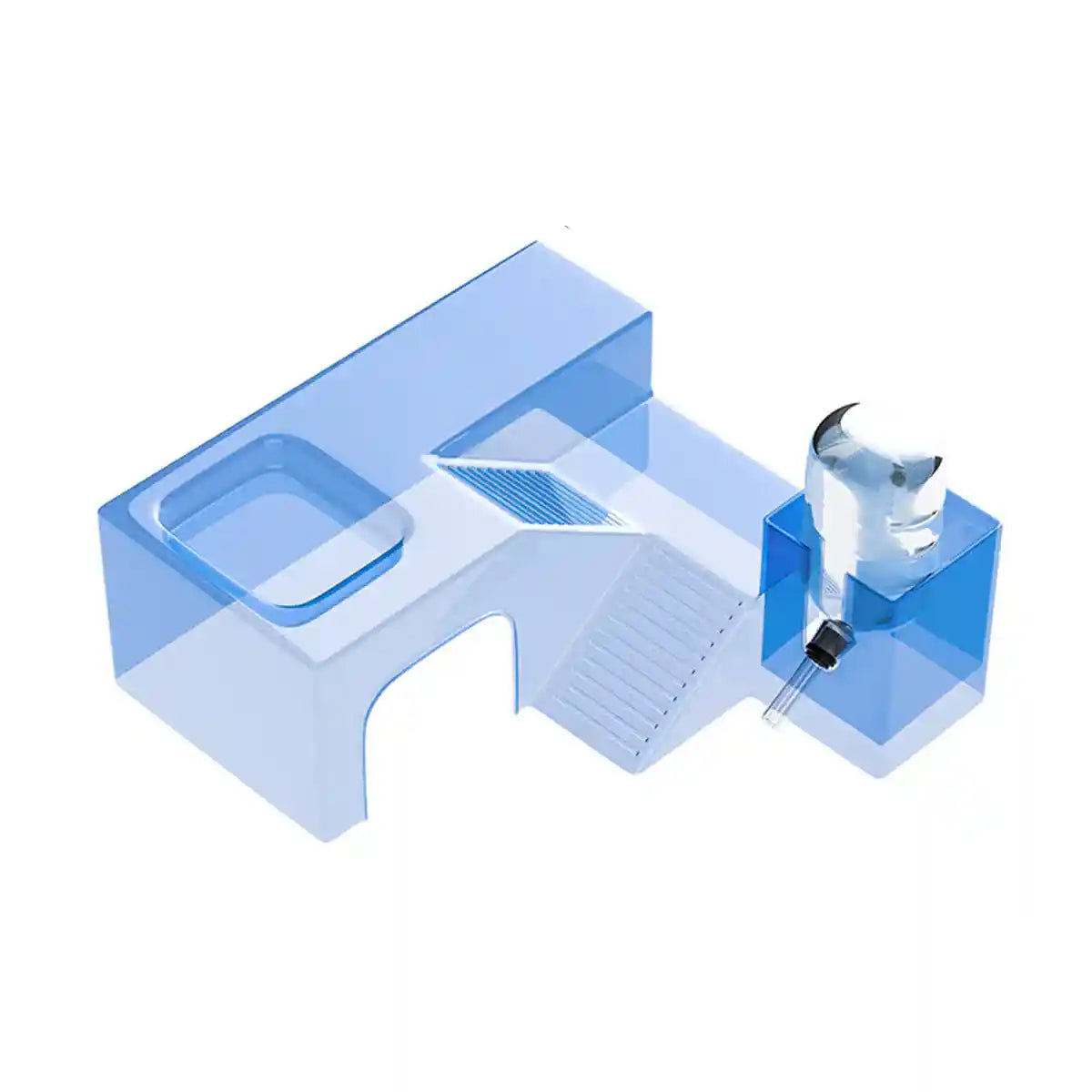 Transparent Hamster Platform With Bottle & Feeder