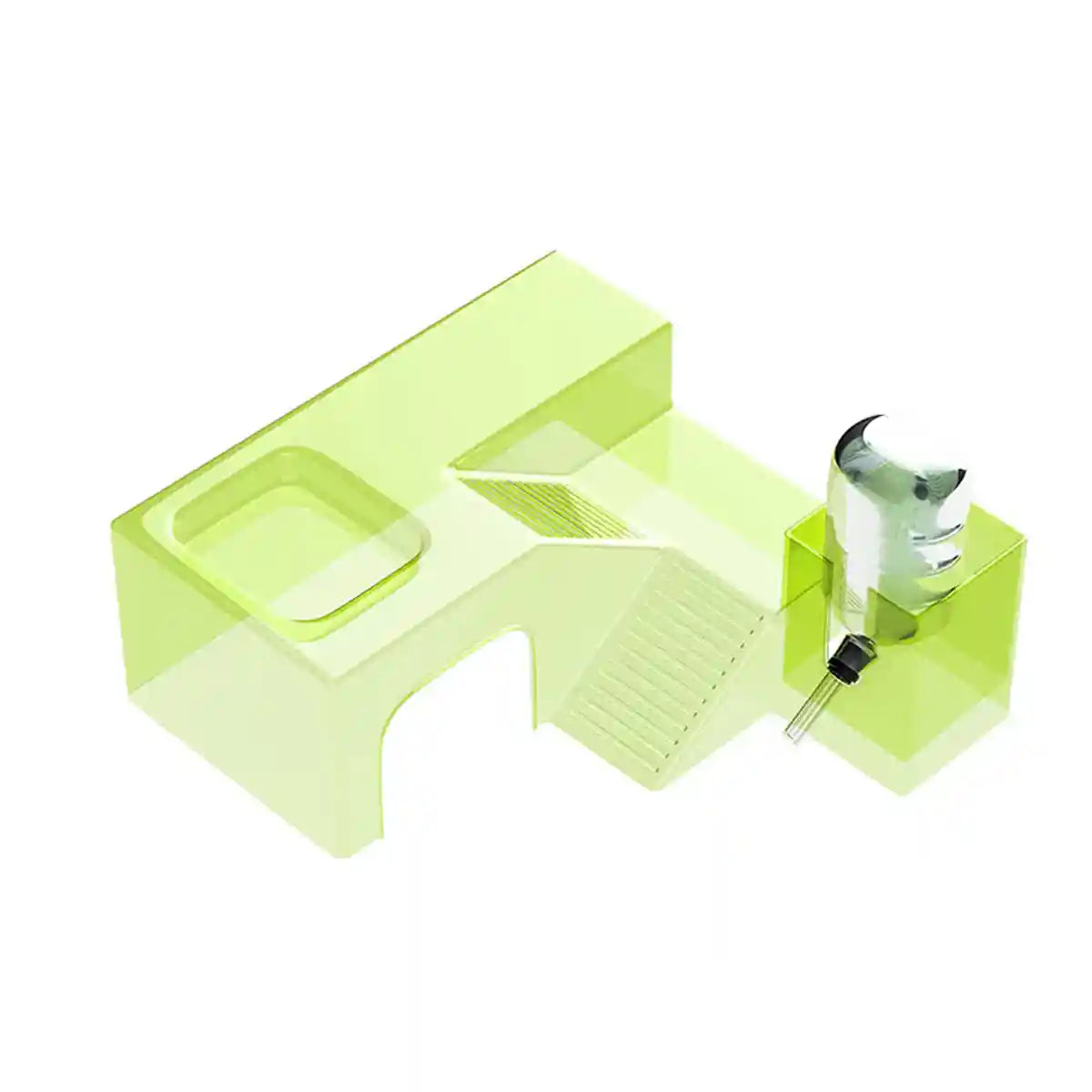 Transparent Hamster Platform With Bottle & Feeder