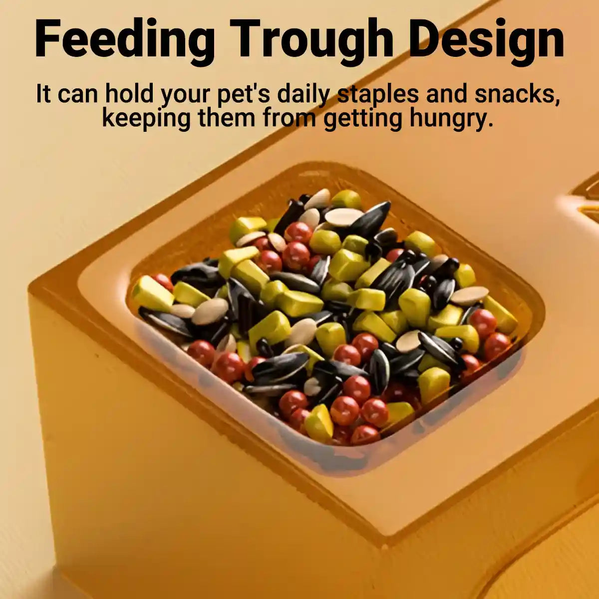 Transparent Hamster Platform With Bottle & Feeder