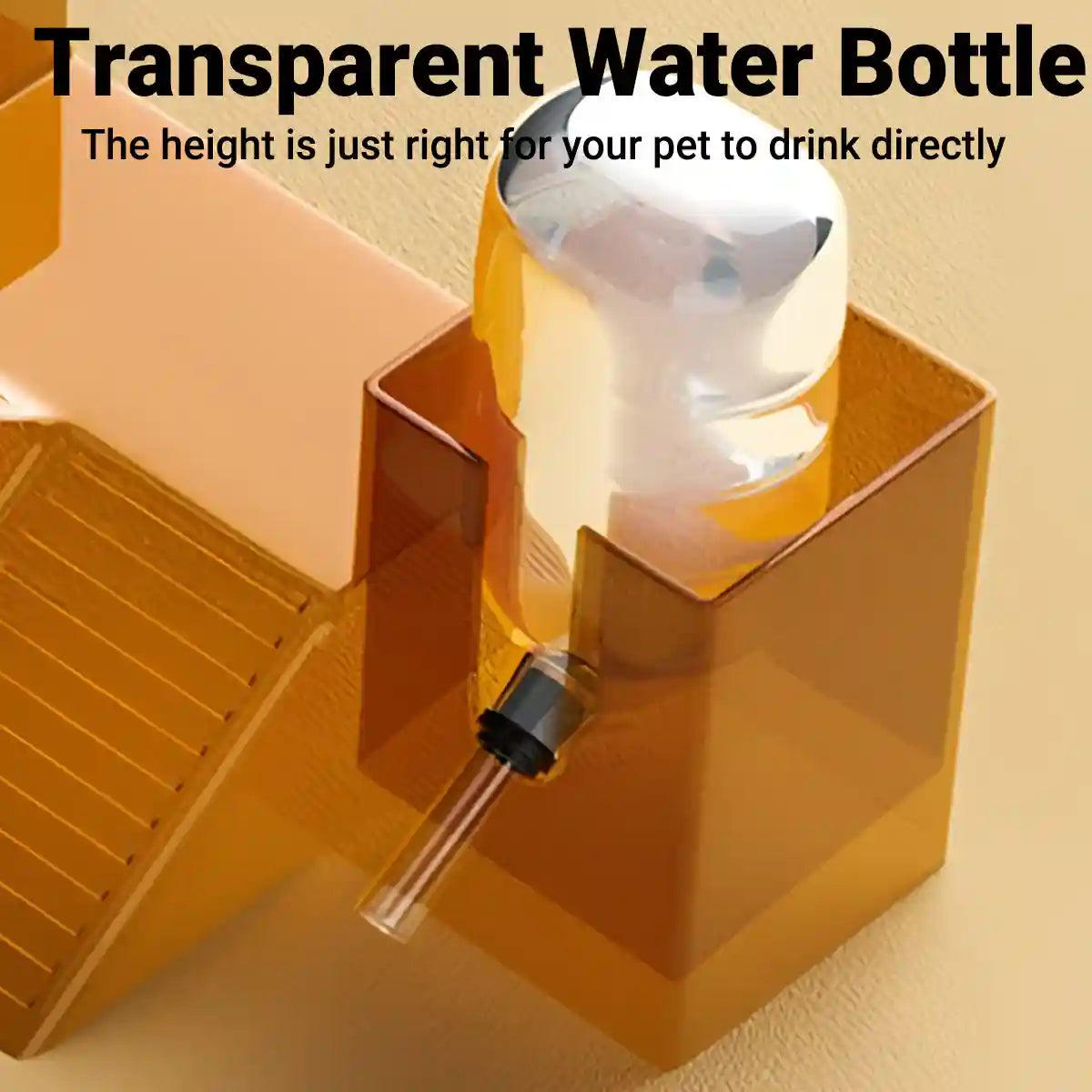 Transparent Hamster Platform With Bottle & Feeder