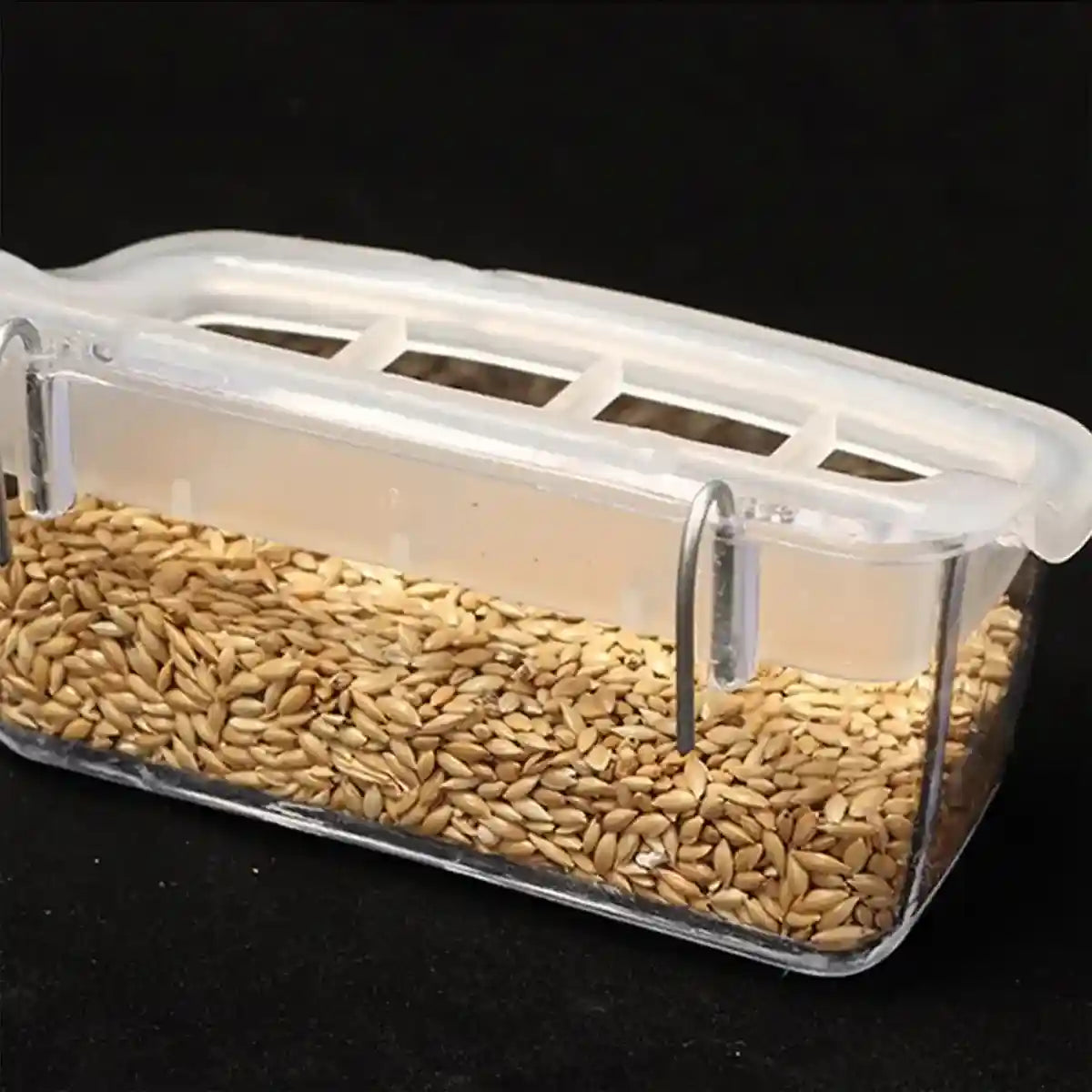 Transparent Bird Seed Feeders for Small Pets with Anti-Splash Design