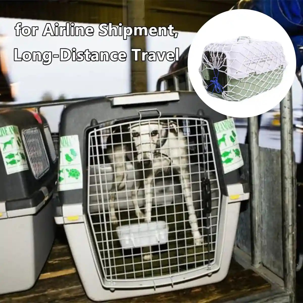 Protective Nylon Pet Carrier Net for Travel Safety and Ventilation