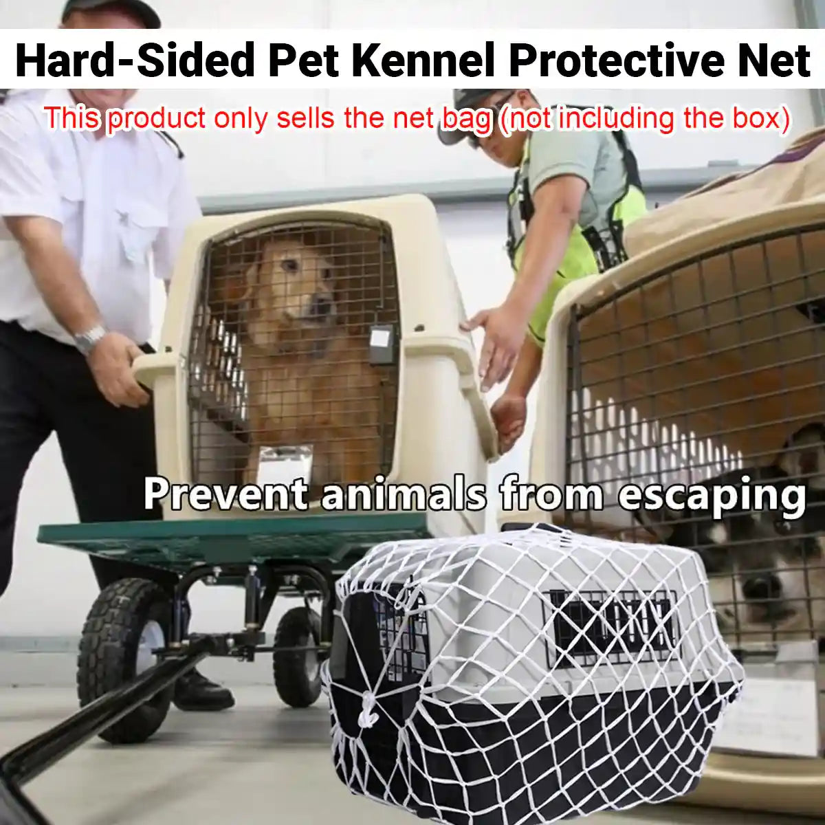 Protective Nylon Pet Carrier Net for Travel Safety and Ventilation