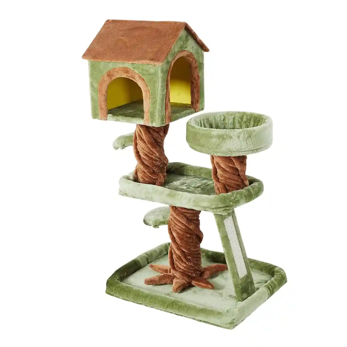 Multi-Level Modern Cat Tree With Cozy Condo And Scratching Board