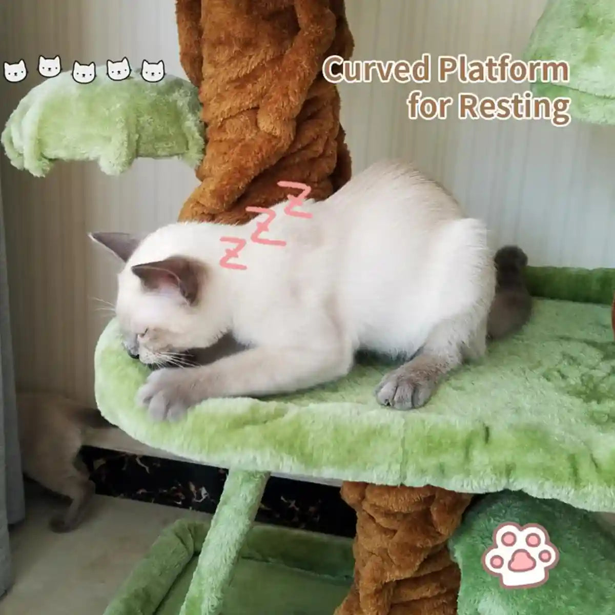 Multi-Level Modern Cat Tree With Cozy Condo And Scratching Board