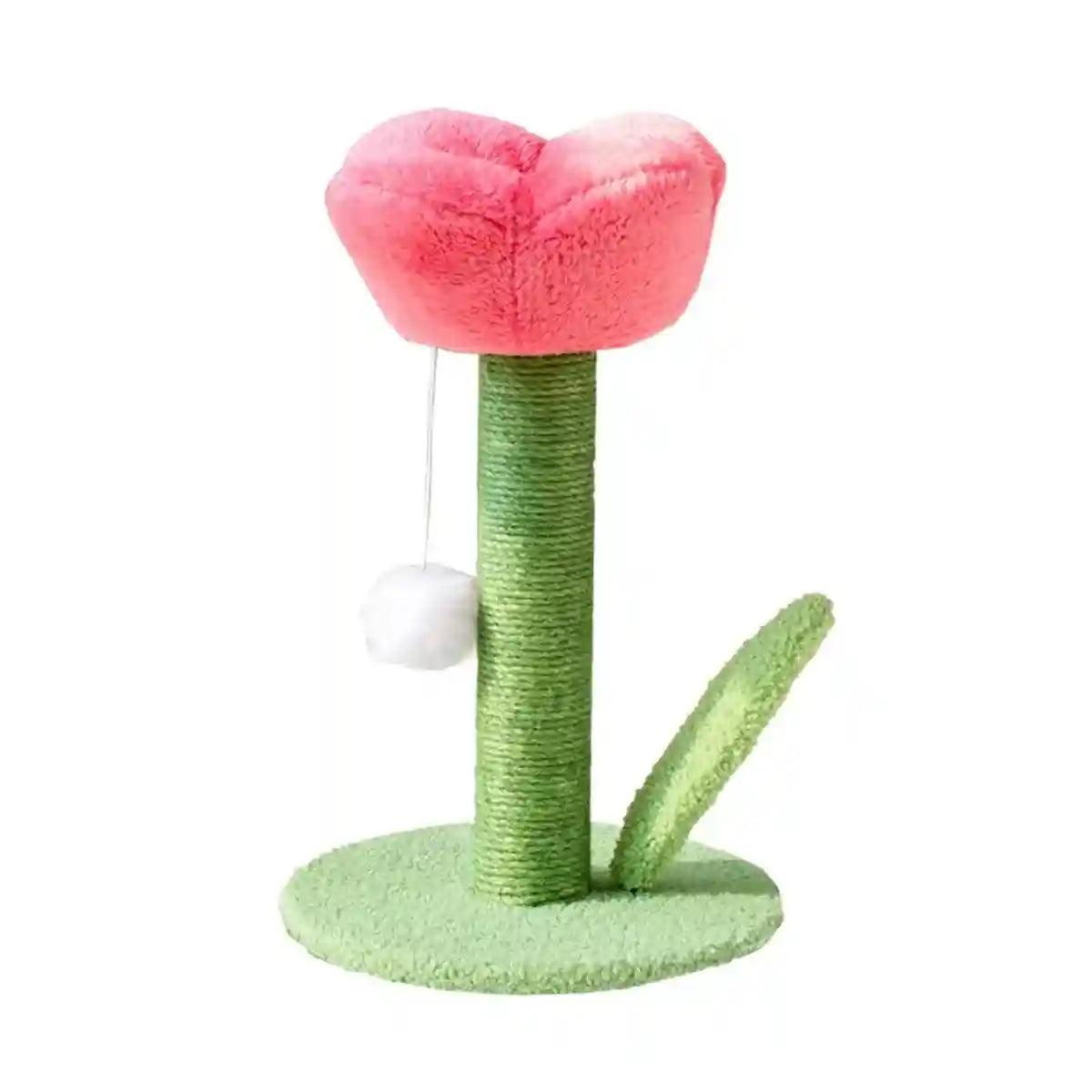 Decorative Flower Cat Tree with Sisal Post and Plush Tulip Top