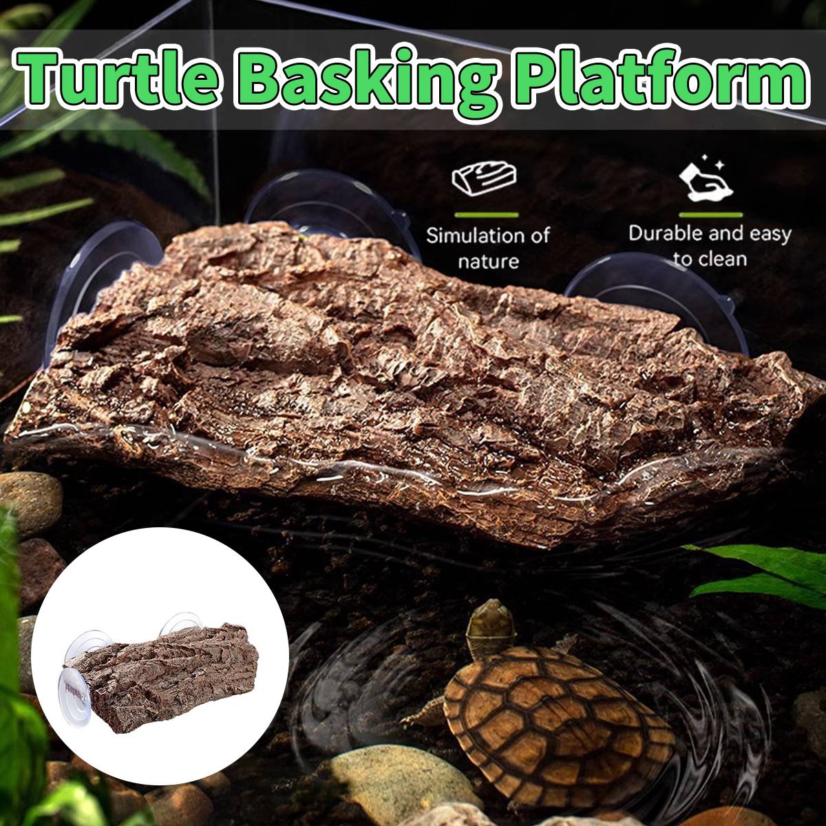Turtle Basking Terrace - Tortoise Climbing Platform with Ramp