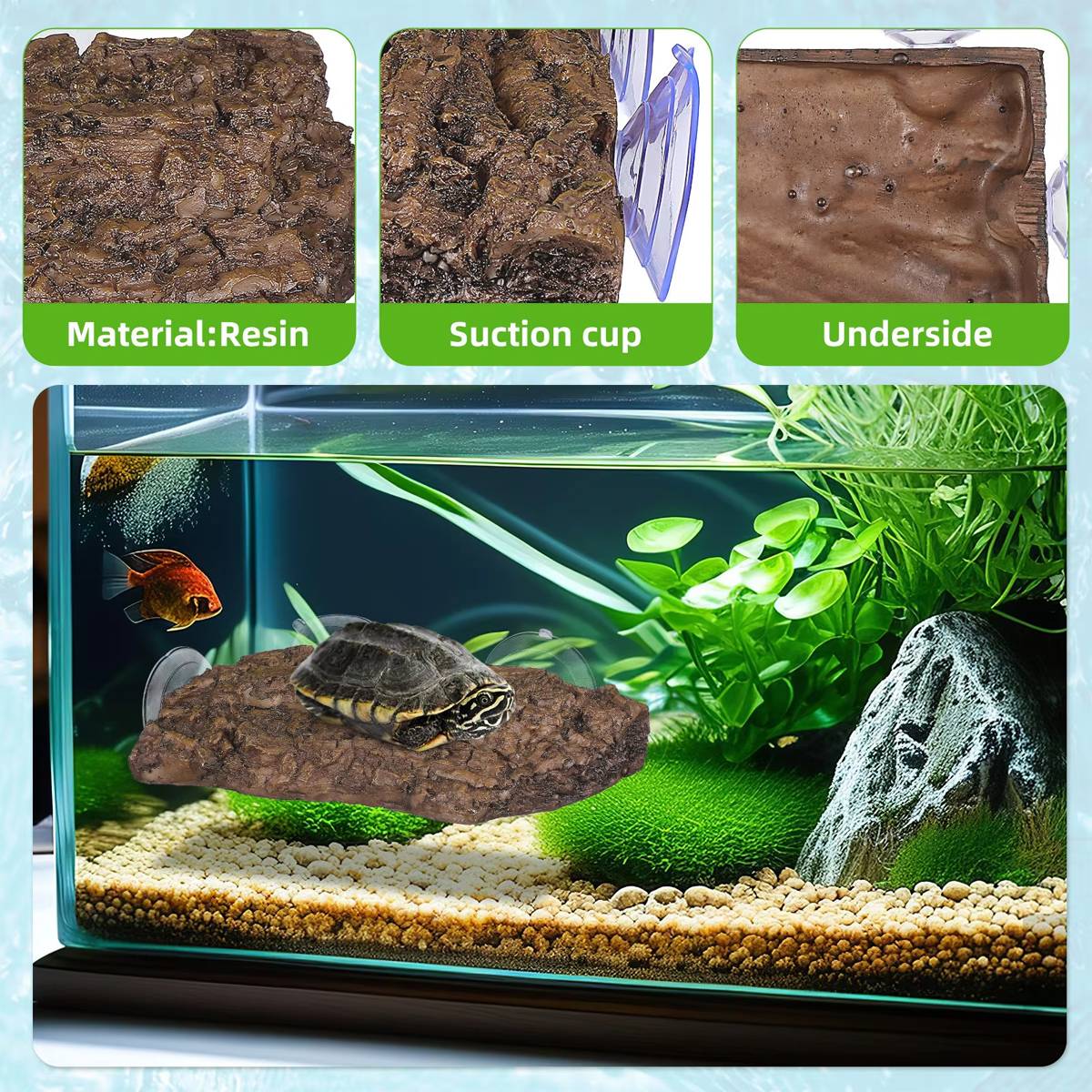 Turtle Basking Terrace - Tortoise Climbing Platform with Ramp