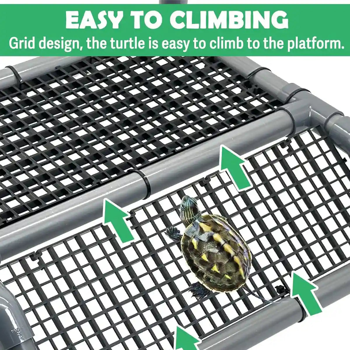 Adjustable Turtle Basking Platform With Non-Slip Ramp For Aquariums