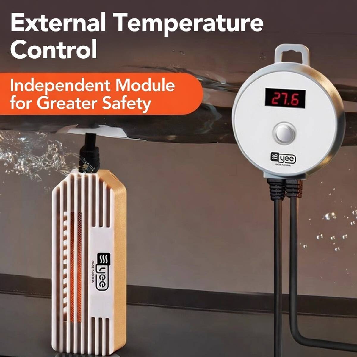 Turtle Tank Heater - Smart Digital Display Heating Rod (25W/50W)